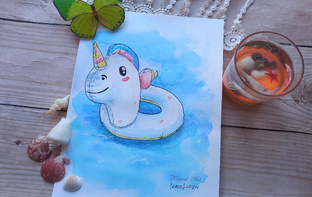 Рисую акварелью. Видео для вдохновления.