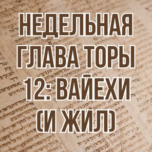 Недельная глава Торы 12: Вайехи (И жил) (комментарии)