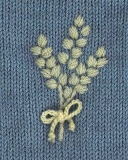 Вышивка на вязанном полотне