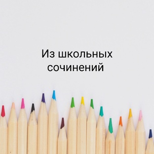 Из школьных сочинений
