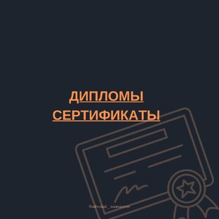 ДИПЛОМЫ, СЕРТИФИКАТЫ