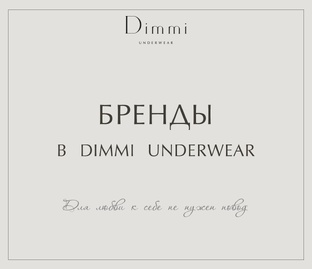 Окунись в мир Dimmi underwear