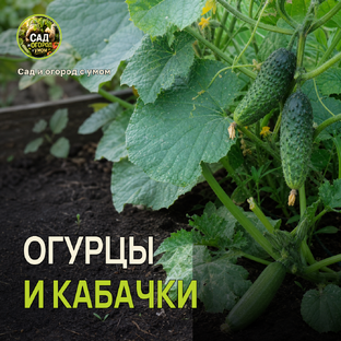 Огурцы и кабачки: листья, завязи и урожай