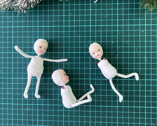 Ёлочная игрушка из ваты без традиционного проволочного каркаса