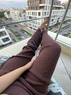 Вязаные брюки