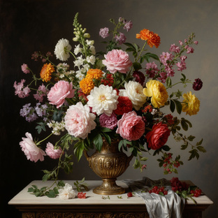 Букеты из атласных лент