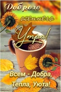 Утро доброе.