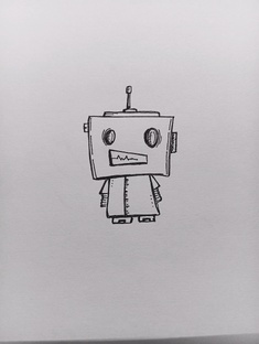 zen робот/ арт/скетч/рисунок