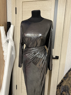 Платье из трикотажа металлик 