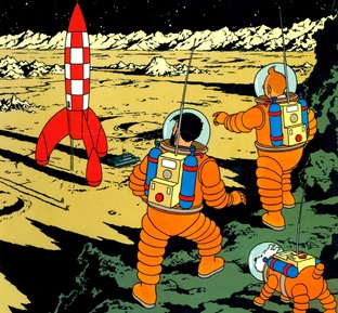 Tintin on the Moon