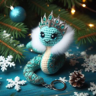 Вязание крючком: змея - символ 2025 года