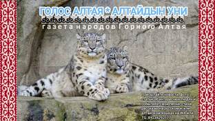 АЛТАЙДЫН УНИ ~ ГОЛОС АЛТАЯ газета народов Горного Алтая и соседних народов