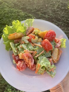 Салаты с мясными продуктами и мясом