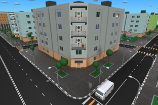 Город в Компас-3D