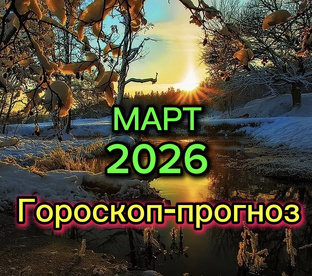 Март 2026 года. Гороскоп-прогноз.