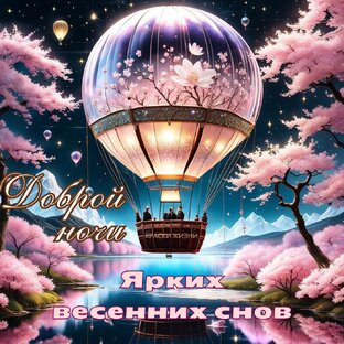 Весенние картинки "Доброй ночи"