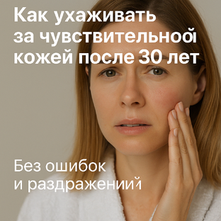 Как ухаживать за чувствительной кожей после 30 лет: без ошибок и раздражений