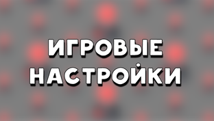 ИГРОВЫЕ НАСТРОЙКИ