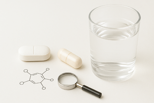 Таблетка под микроскопом