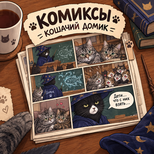 Комиксы кошачий домик