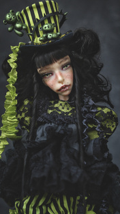 Кукла ручной работы 🖤ГРЕТТА💚