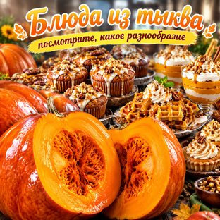 Блюда из тыква, посмотри, какое разнообразие 
