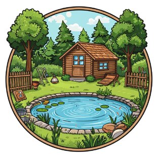 Пруд на даче