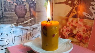 Свечи из натурального воска с травами и эфирными маслами!