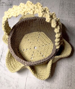 Пасхальная корзинка из полиэфирного шнура