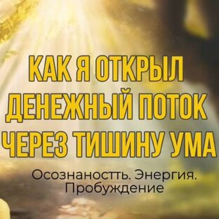 ДЕНЬГИ ЧЕРЕЗ ОСОЗНАННОСТЬ.