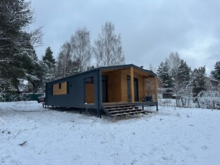 Установка модульного дома Модуал 55