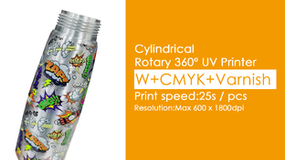 Высокоскоростной цифровой струйный УФ-принтер для печати по цилиндру и конусу