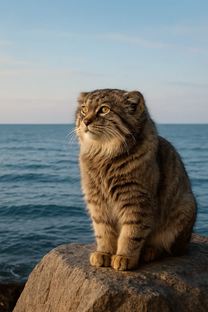 Манул и чайка