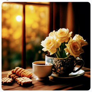 Утро с цветами...