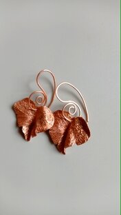 СЕРЬГИ и кафы из меди и проволоки