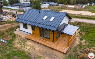 Борисово-5 – одноэтажный каркасник 87 м2 на УШП по проекту Микея-1