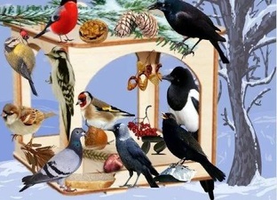 Не просто воробушки, а зимующие птицы.