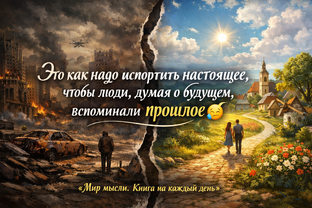 Это как надо испортить настоящее чтобы люди думая о будущем вспоминали прошлое😢