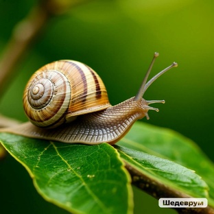 Улитки кушают 