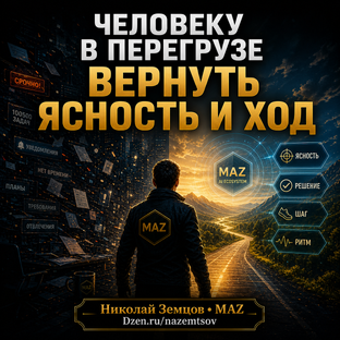 Человеку в перегрузе: вернуть ясность и ход