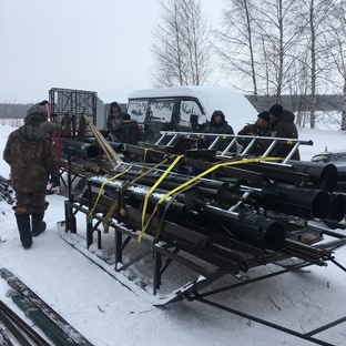 Вездеходы в Дарвинском заповеднике.