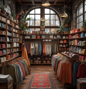 Выручка в магазине одежды