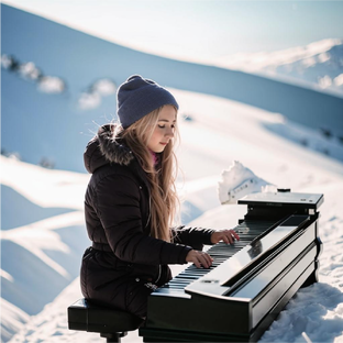 Девочка с нотами