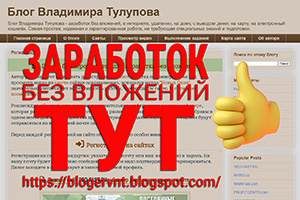 Блог Владимира Тулупова