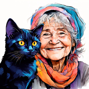 Кошка Фима и её бабка