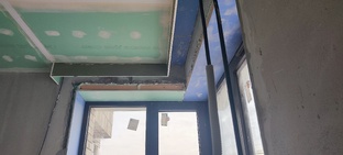 Начало малярных работ 1 этап