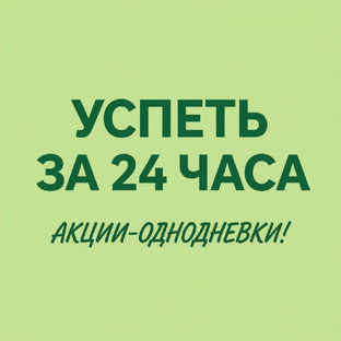 Успеть за 24 часа. Акции-однодневки.