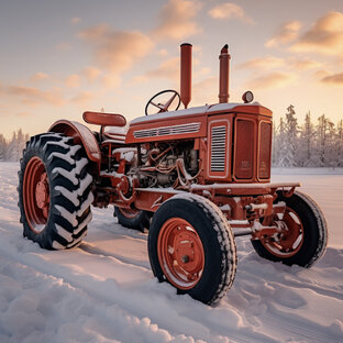 Зимний вечер по сельский 🚜