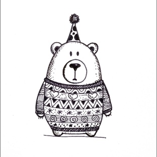 скетчи/медведь/мишка/рисунок