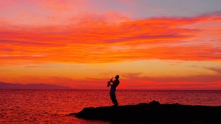 Саксофон на закате